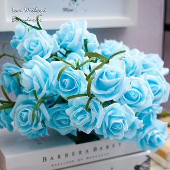 

Never fades for love, Simulated Rose, decorative plastic flowers for the Buddha aquarium beautiful flowers, 5 bunch of flowers