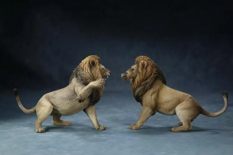 収集可能な樹脂の漫画のフィギュア1 12 動物のフィギュアmr Z Thunderfury アフリカのライオンvs 斑点のある犬 ファンのおもちゃセット ギフト Aliexpress Mobile