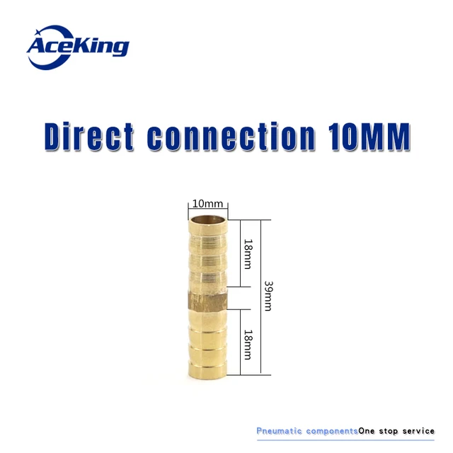 All copper pagoda joint y-type gas pipe three-way gas pipe straight hose joint fitting t-type three-way four-way joint gree head two-way 10MM