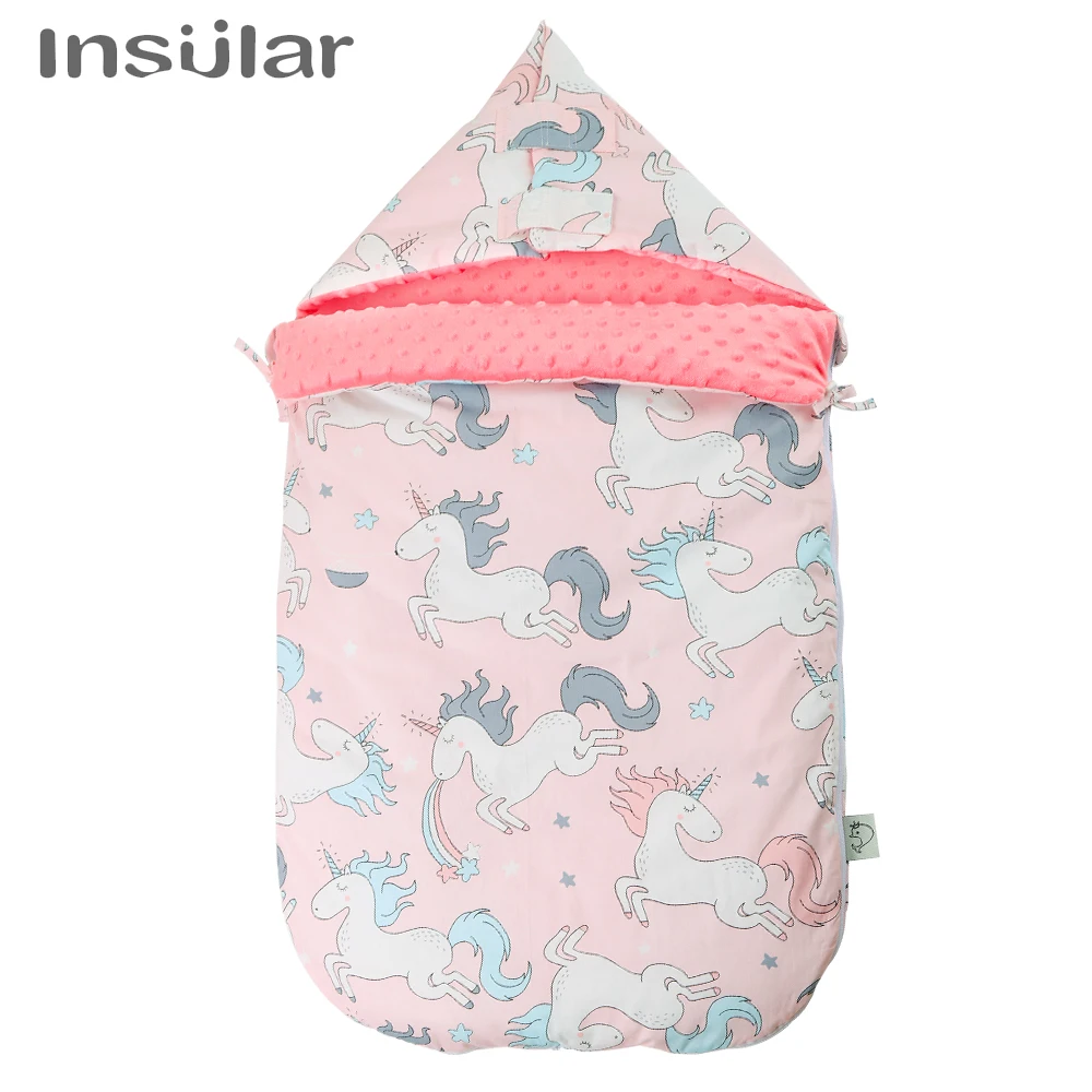 Insular бренд муслиновый хлопковый детский спальный мешок для осени/зимы Детские коляски спальные мешки Saco De Dormir Para Bebe мешки