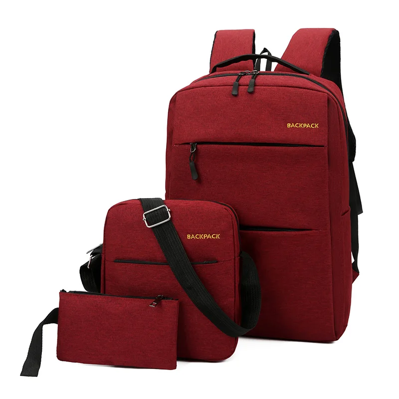 3 шт./лот Новое поступление модные дизайнерские школьные сумки высокого качества Оксфорд школьный рюкзак для подростков прочный рюкзак для книг - Цвет: Красный