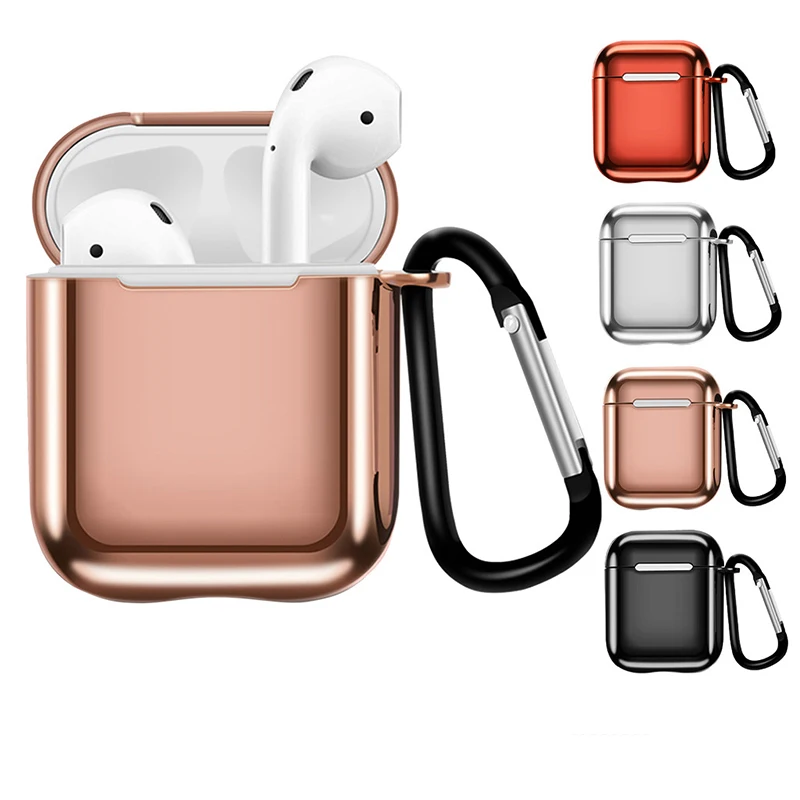 

For Airpods Protective Case Luxury Gold Cover Plating Hard Shell Wireless Earphone Electroplated Headphone Cute Box Accessories