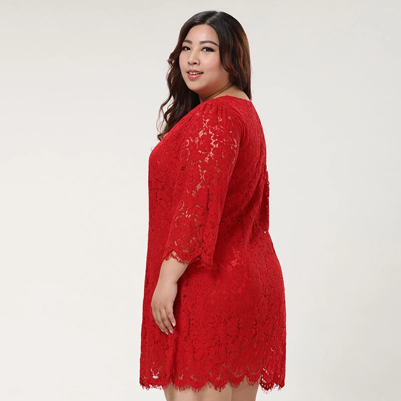 10XL женская одежда большого размера весеннее корейское модное сексуальное кружевное платье женское платье с вырезом Женский o-образный вырез мини-платье