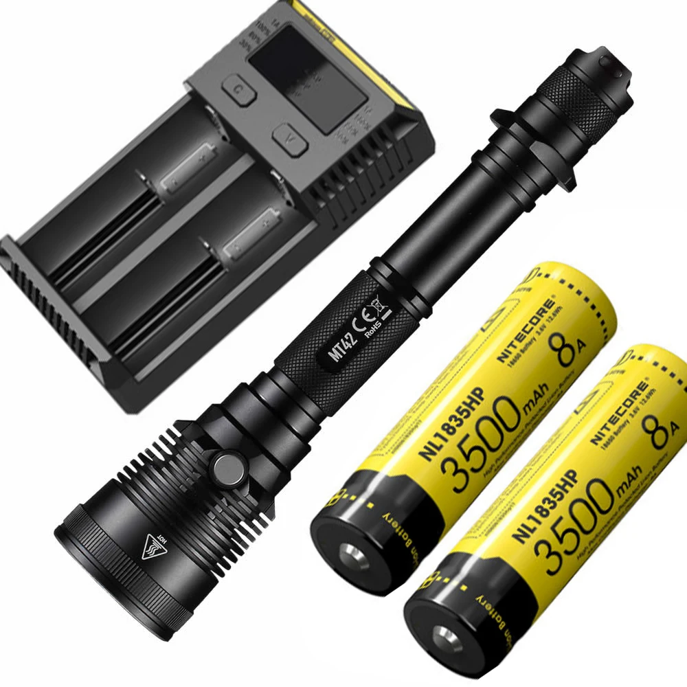 

Free Shipping NITECORE MT42 1800 Lumens CREE XHP35 HD High Intensity Hunting Light Searching Flashlight with battery and charger