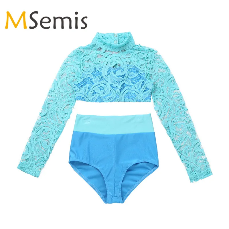 Download Aliexpress.com : Buy Kids Girls Gymnastics Leotard Swimsuit for Dancing Ballet Crop Top with ...