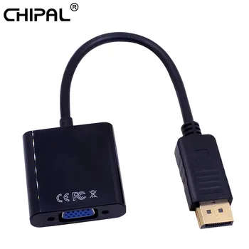

CHIPAL DisplayPort DP to VGA Adapter Cable Display Port Converter for MacBook HDVD DTV Player to 1080P HDTV Monitor Projector