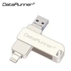 DataRunner OTG USB флеш-накопитель USB 3,0 флеш-накопитель для iPhone/iOS/Android/PC 128 Гб 64 ГБ 32 ГБ 16 ГБ 8 ГБ 3 в 1 высокая скорость флешки