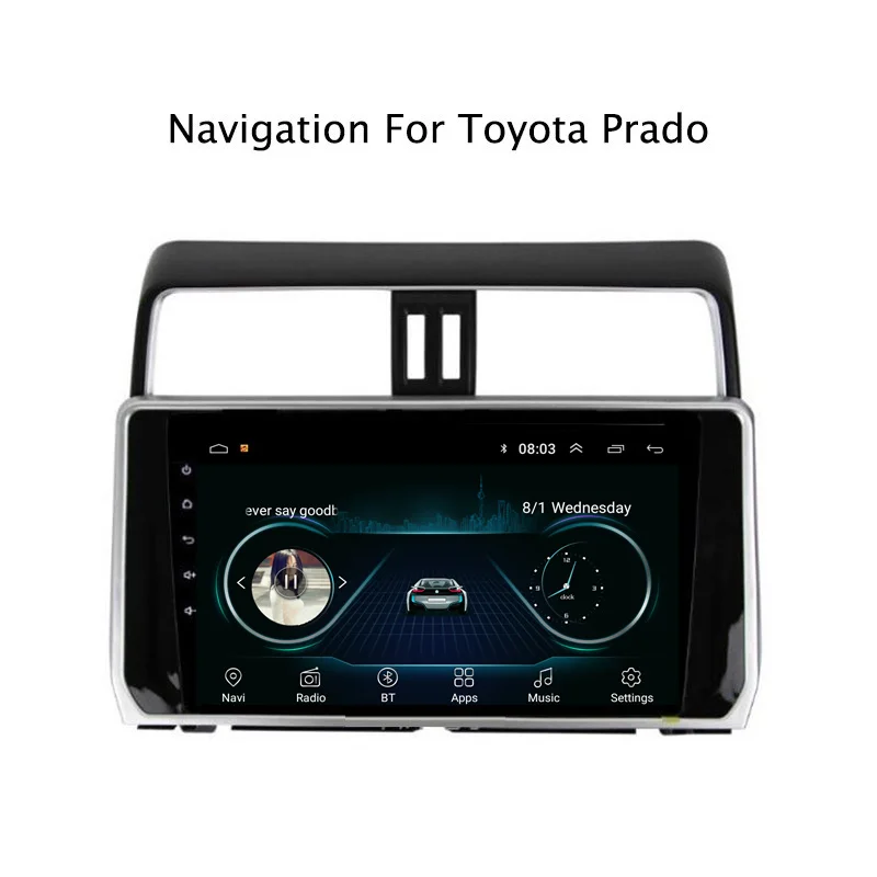 Clearance 10.1" 2.5D IPS Android 8.1 Car DVD GPS Player For Toyota Prado 2018 Car Radio Stereo Head Unit with Navigation 1
