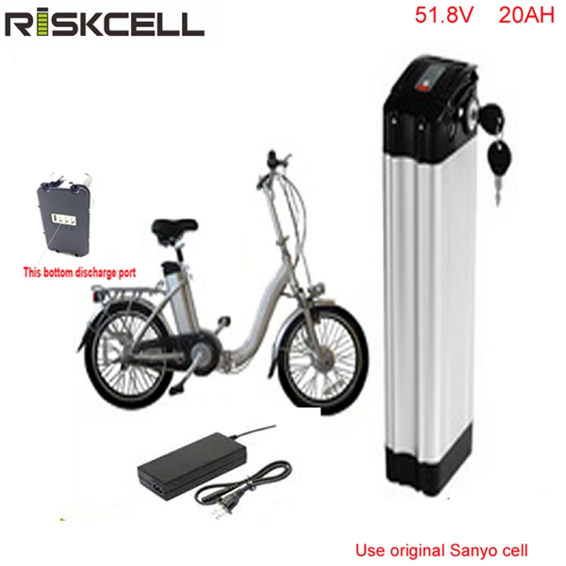 Нижний разряд батареи ebike 51.8 V электрический велосипед батарея 48 В 20ah для 52В бафане/8fun bbs02 bbs03 1000Вт мотора клетка Sanyo