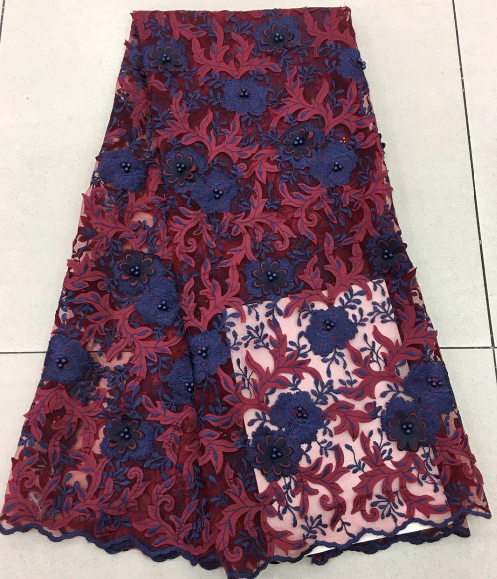 Wholesale Net Lace High Quality French lace fabric with beaded cut