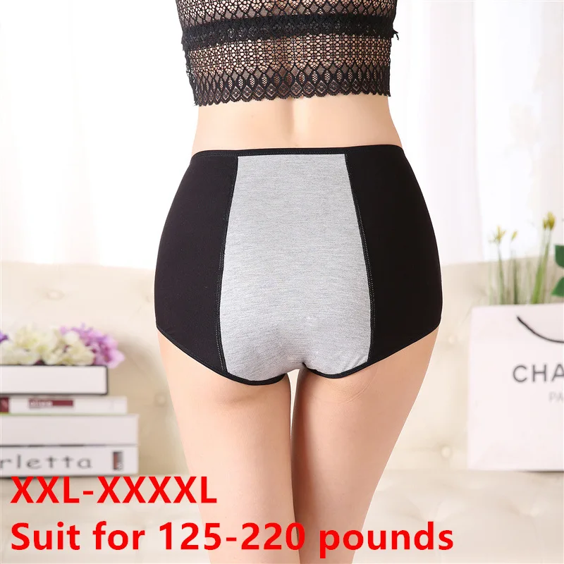 menstrual period panties women leak proof physiological women briefs cotton female underwear plus size womens under wear panties (10)