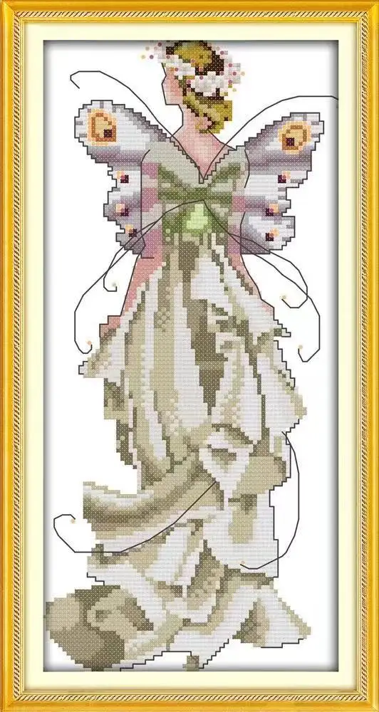 

Needlework 14CT 16CT Cross Stitch, DIY Count Cross Stitch, Embroidery Set, Lily Fairy