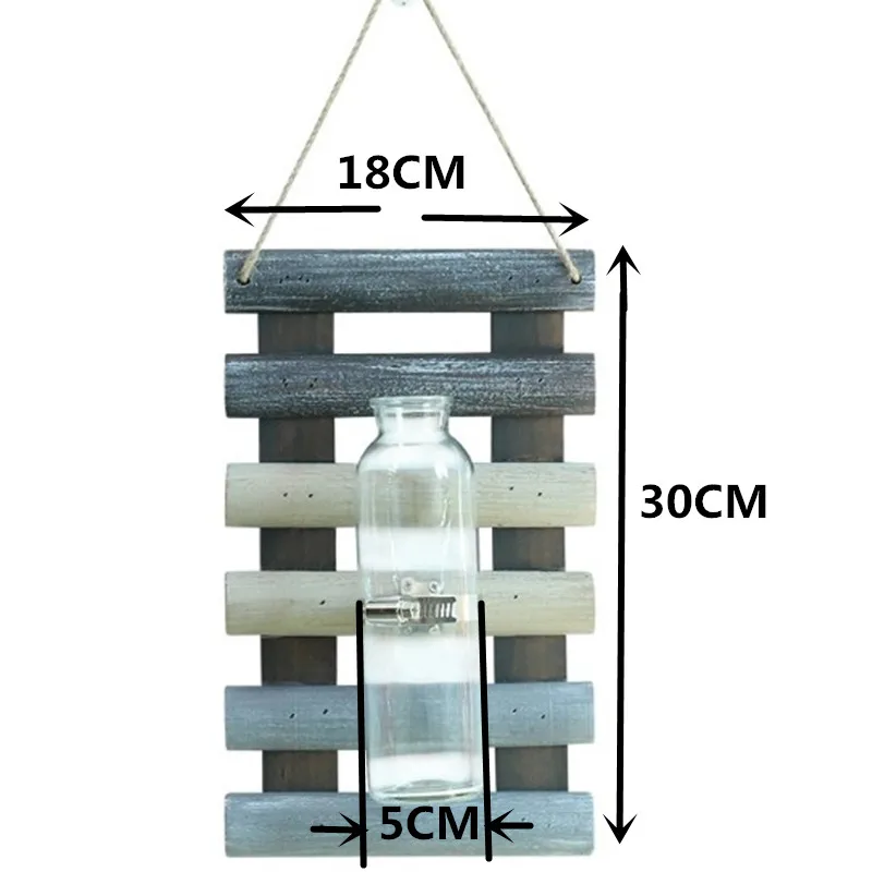 30 см современная настенная деревянная полка подвесной держатель со стеклянной вазой для искусственных растений цветок декоративная полка украшение дома