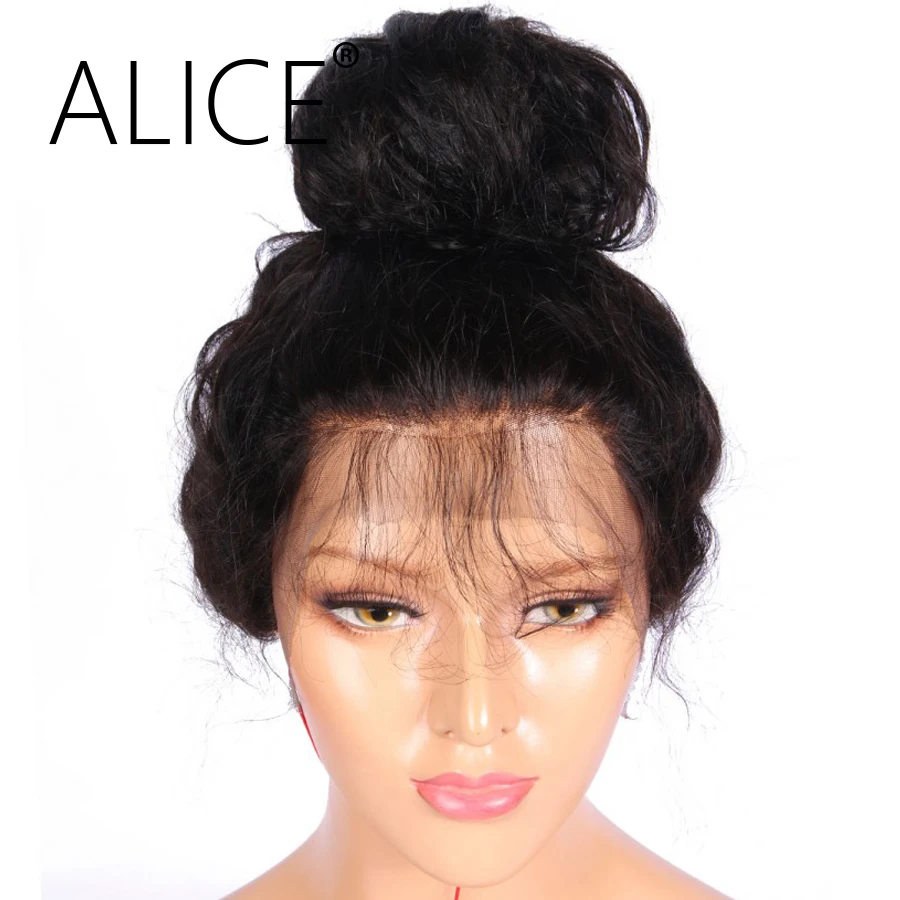 ALICE Pre Plucked 360 Lace Frontal Wig With Baby Hair Bleached Knots 10 22'' Remy Hair Brazilian