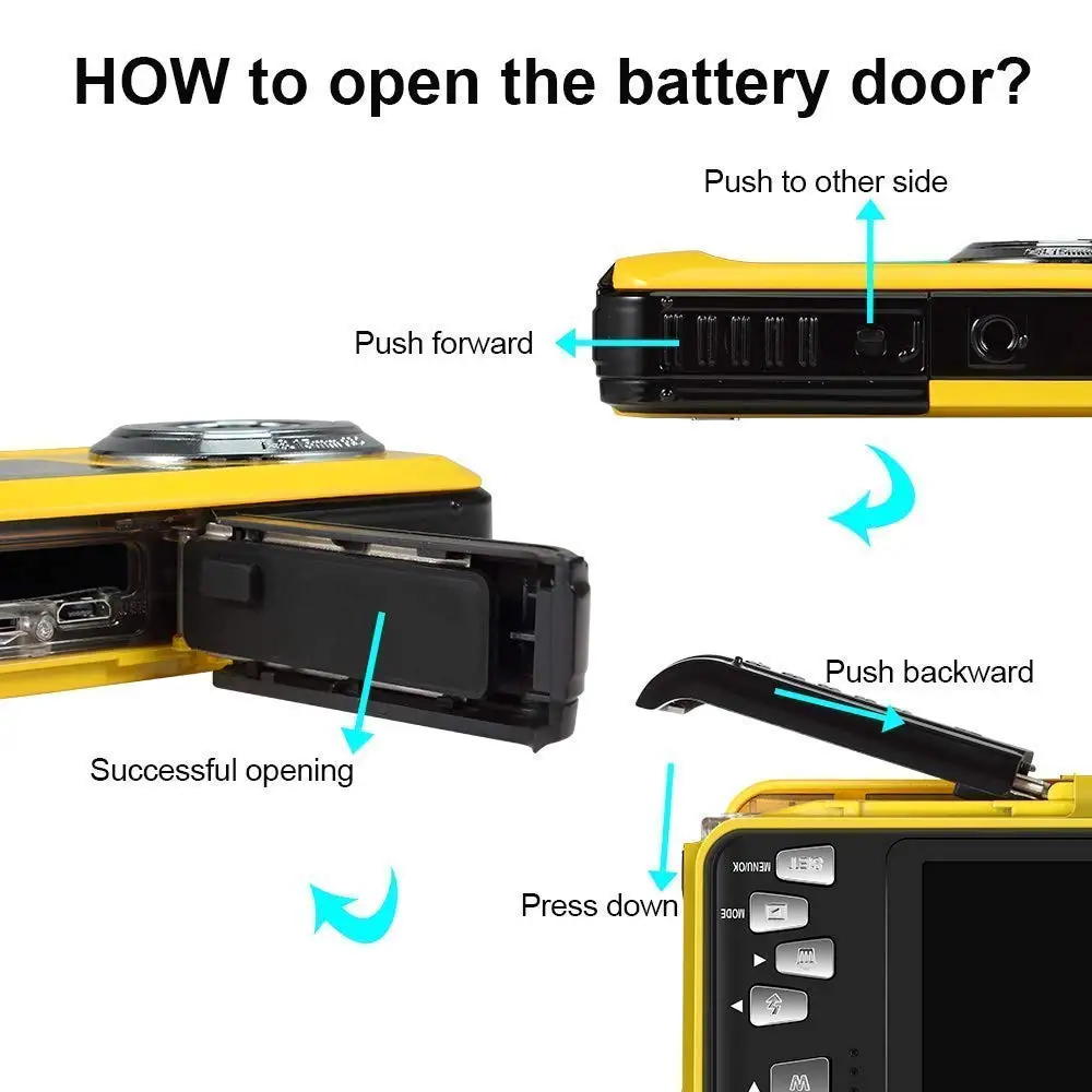 HD268 водонепроницаемая цифровая камера 2,7 дюймов TFT двойной экран Камера 24MP MAX 1080 P Full HD подводный зум видеокамера новое поступление
