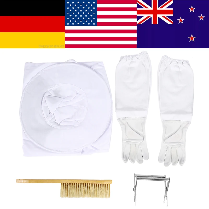 

Beekeeping Veil Suit Smock Hive Frame Holder Gloves Bee Brush Tool Equipment apicultura luvas beekeeping bee chapeu apicultura