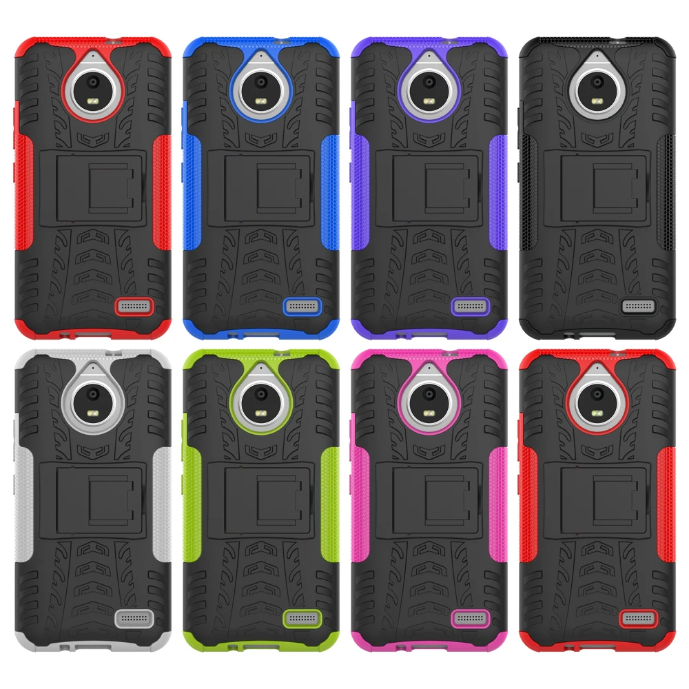 С подставкой прочная Броня чехол для moto Рола e4/E4 плюс ЕС Версия сверхмощный