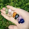 Wholesale Price Mini Glass Color Bottles Rectangle Cute Bottles With Cork Little Bottles Gift tiny Jars Vials Mix 7 Colors 70pcs 4