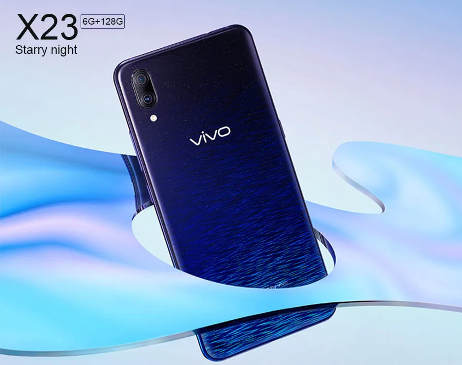 Оригинальный VIVO X23 модная версия мобильного телефона 8 ГБ 128 ГБ Octa core 6,41 "полный экран двойная задняя камера Android 12MP + 13 м 4 г телефон