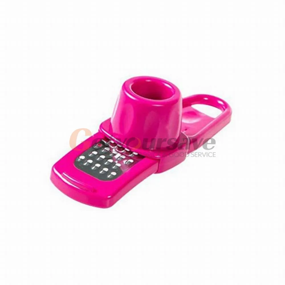 Rose red Многофункциональная терка для Имбиря из нержавеющей стали, терка для терки, удобная безопасная Бытовая кухонные принадлежности для готовки - Цвет: Rose red