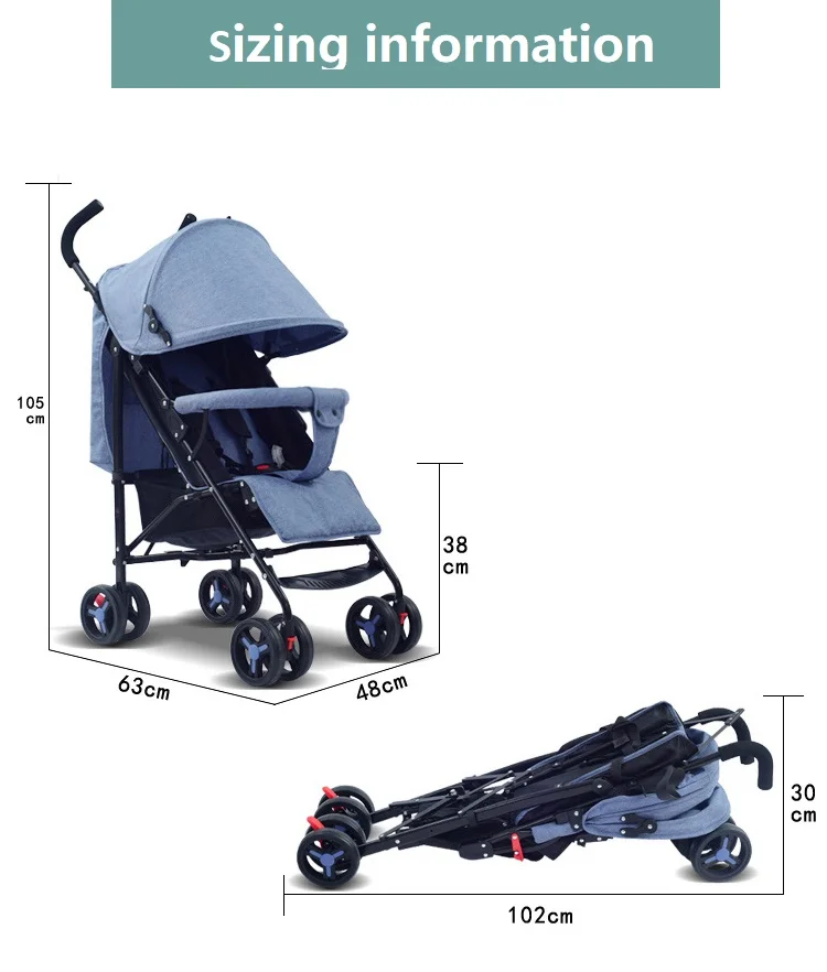 EU RU без налога детская коляска 2 в 1 коляска складной зонт детская коляска может сидеть может лежать ультра-светильник портативный на самолете