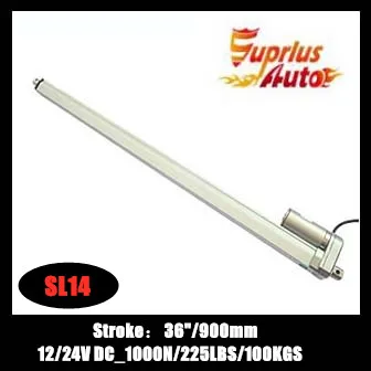 

Low price to 36inch/900mm stroke, 12V/24V DC , 1000N/100kgs/225lbs load linear actuator for recliner chair parts by Express!
