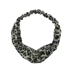1 шт., Женская леопардовая повязка на голову, повязка на волосы "тюрбан", эластичная скрученная вязаная повязка на голову, аксессуары для