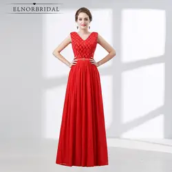 Когда-либо довольно Красный Выпускные платья Длинные 2018 халат De Soiree Формальные Для женщин вечерние платья Обувь для девочек импортные