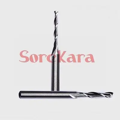 

3.175*15mm Two Flutes Spiral End Mills Double Flutes Milling Cutter Carbide CNC Router Bits Carving Tools