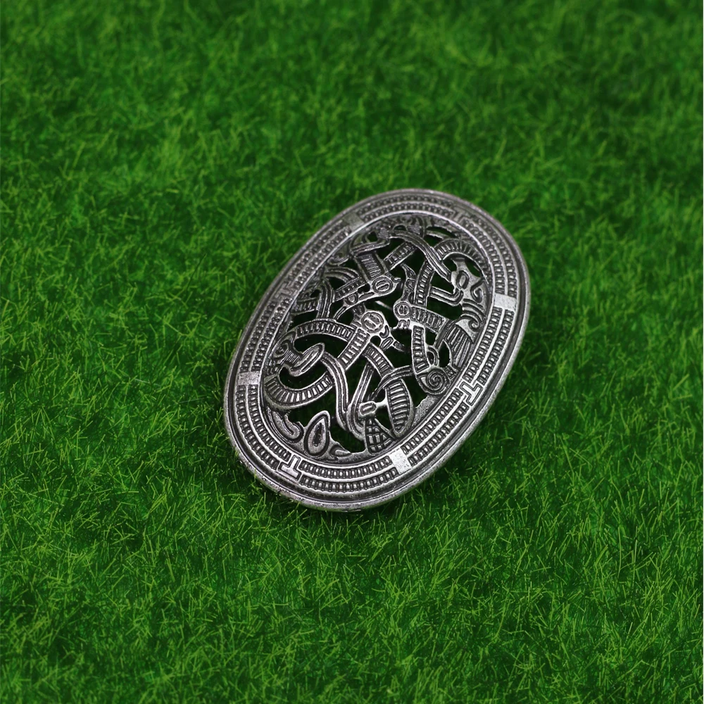 

Langhong 10pcs Dragon Brosch Nordic Vikings Amulet Sweden Scandinavian Dragon Brooches Viking brosch jewelry Talisman