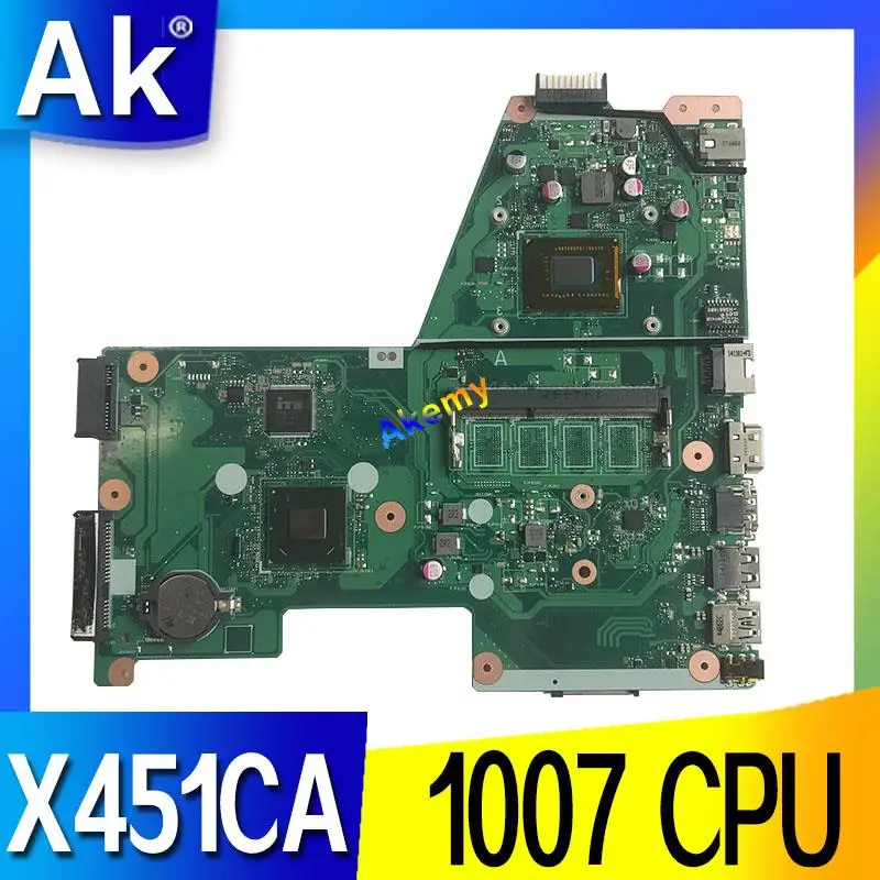 Goedkoop Nieuw! Akemy X451CA Laptop Moederbord Voor Asus X451C X451CA F451C Moederbord 1007U Cpu 2 Gb Ram 100% Test Ok