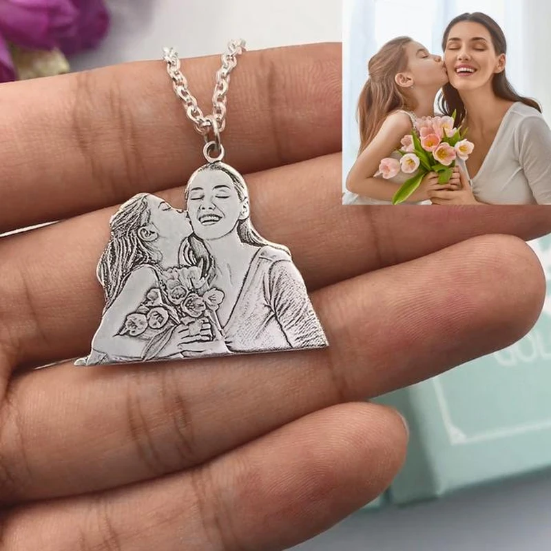 925 Sterling Silver Personalized Photo Customized Pendant Necklace