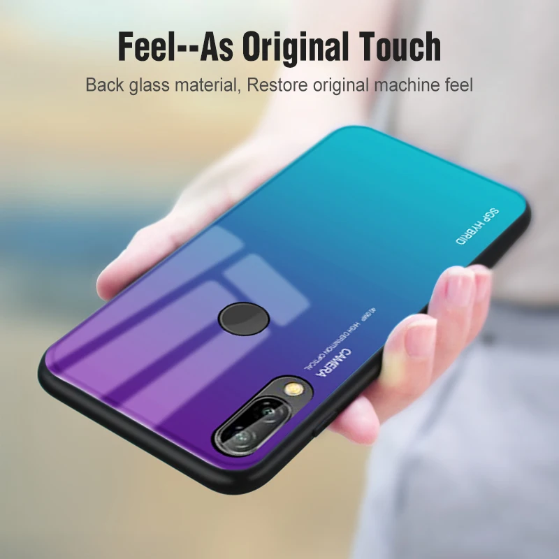 Для samsung Galaxy A50 A30 A20 A10 A40 A70 A60 Прохладный красочный чехол для телефона двойной градиент цвета Стекло чехол 50 30 20 10 40 70 60