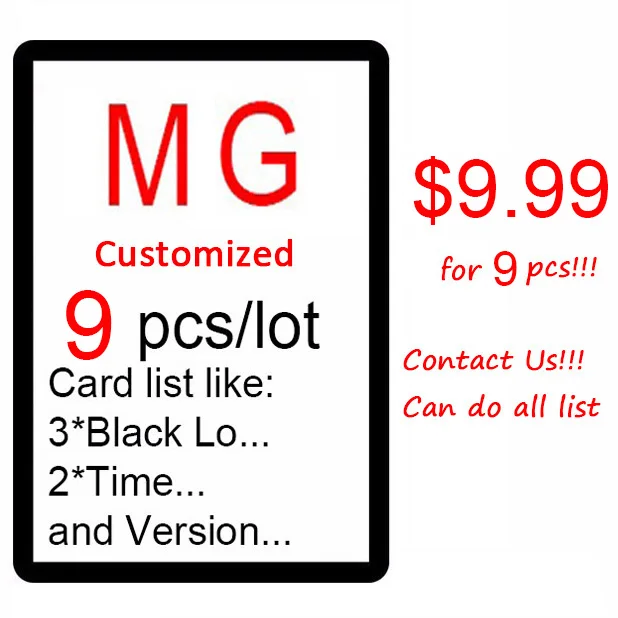 

9/lot DIY Proxy Playing Cards with Customized List foil Legacy Vintage Modern Beta Dual Lands P9 Board Game