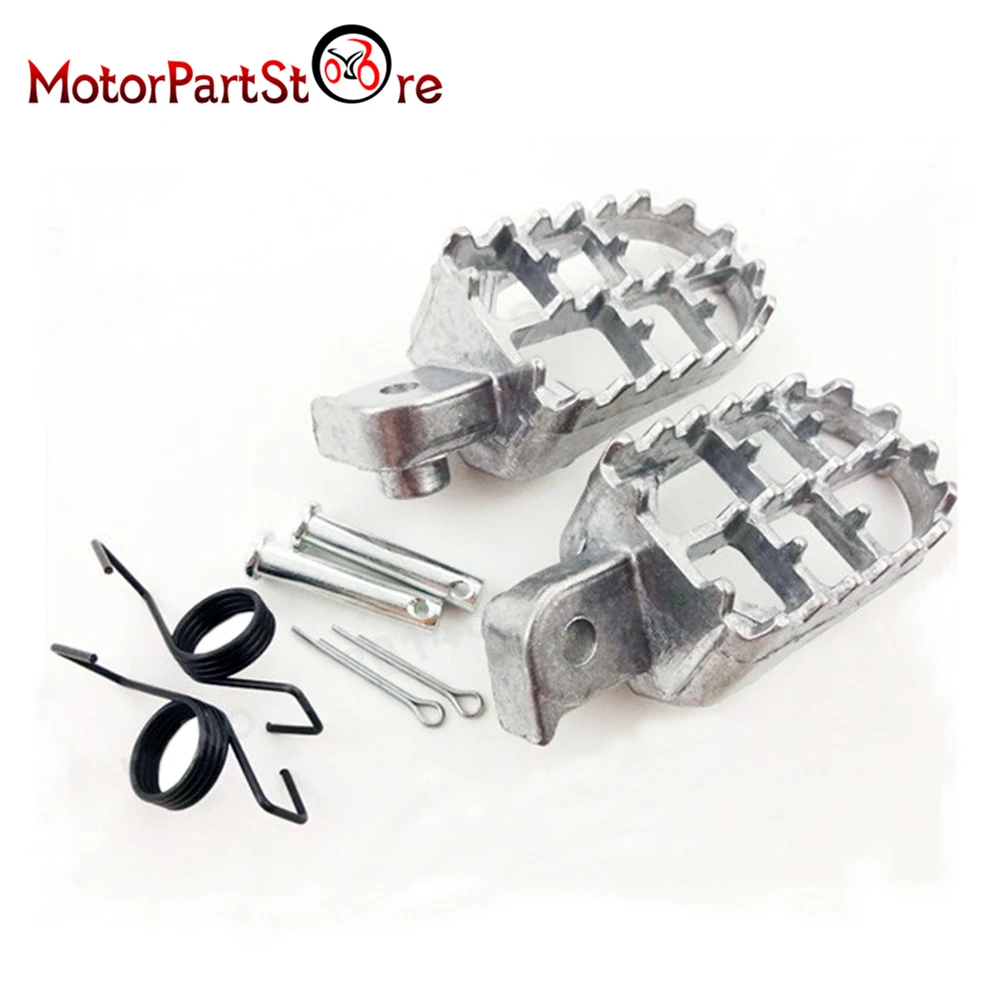 

New Motocross Wide Fat Foot Pegs Footrest For Honda CR CRF XR 50 70 80 100 For Yamaha Kawasaki KLX110 D10