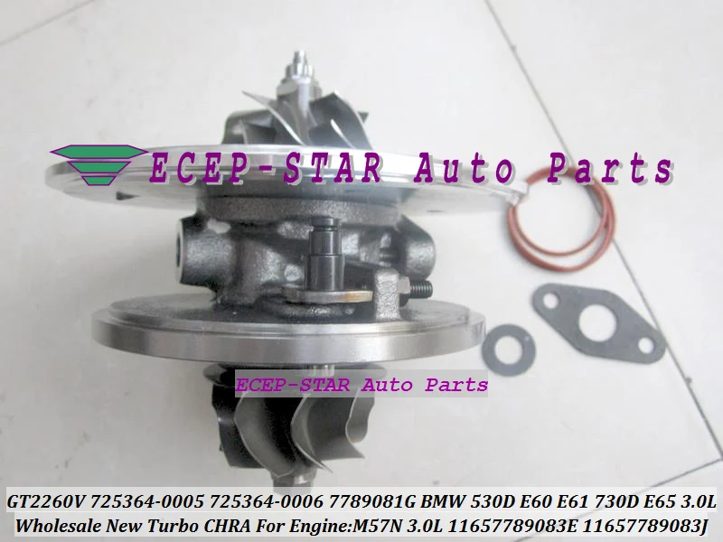 Turbo Cartridge CHRA Core GT2260V 725364-0005 725364-0006 725364-7 725364 11657789083E 11657789083J 7789081G For BMW 530D E60 E61 730D E65 M57N 3.0L (6)