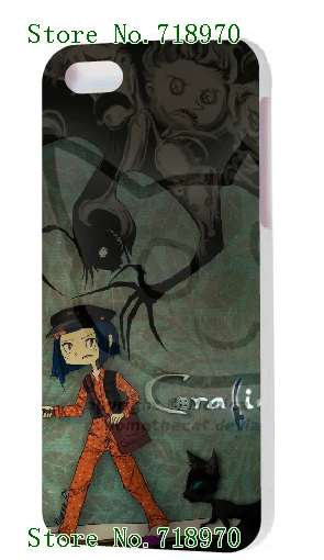 2015 new Coraline &amp the Secret Door white soft TPU cases for iphone 4 4s +phone screen film |