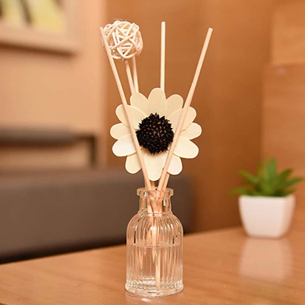 

Fresh Air Hotel Home Bathroom Reed Diffuser Set Sun Flower Deodorant Gift Fragrance Decoration Aromatherapy Stick Rattan Ball