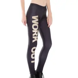 MWBAY брендовые черные леггинсы для женщин Work Out печати письмо брюки девочек для фитнес искусственная кожа Хип Push Up пикантные