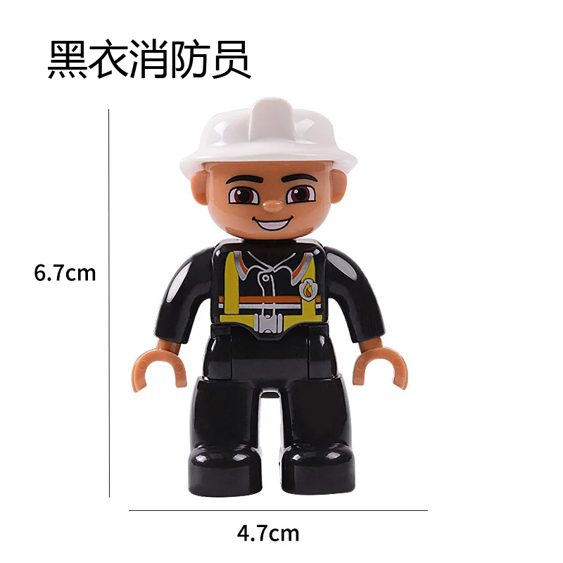 Big Size Action Figures City Princess Pirate Policemen Family Series Building Blocks Compatible Brand Duploes Education Toys