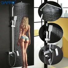 GAPPO bathroom shower faucet set bronze bathtub shower faucet Bath Shower tap waterfall shower head wall mixer chrome G2407