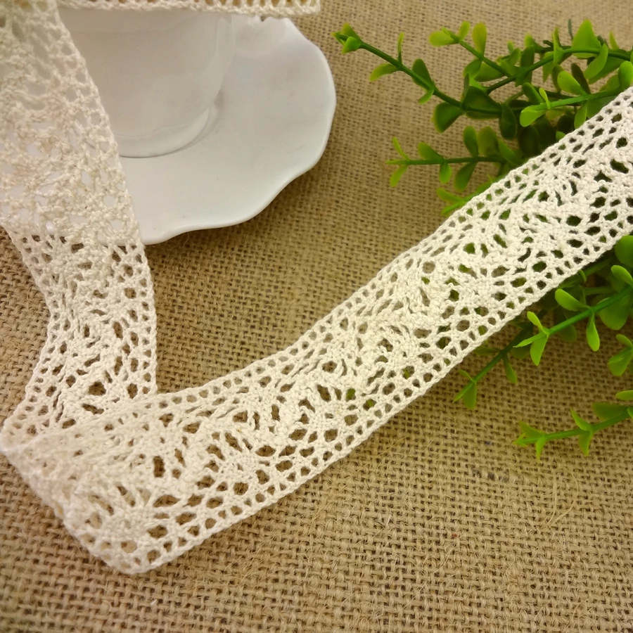 

A002 Hollow out Cotton Lace Ribbon 5yards french african Lace Scrapbook Edge Trim Sewing Supplies Scrapbooking Patchwork