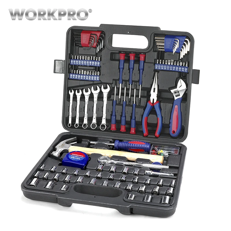 Meilleur WORKPRO ensemble d outils à domicile Kits d outils ménagers jeu de douilles jeu de tournevis outils de réparation à domicile pour outils à main bricolage