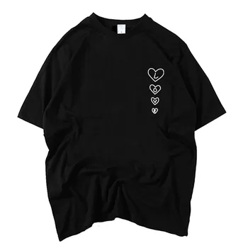 

Kpop blackpink rose same love small love hearts printing o neck t shirt summer style unisex short sleeve t-shirt