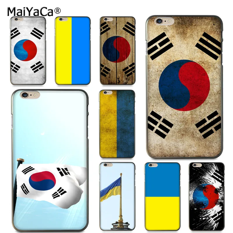 MaiYaCa южнокорейский и украинский флаг Diy роскошный защитный чехол для телефона iPhone