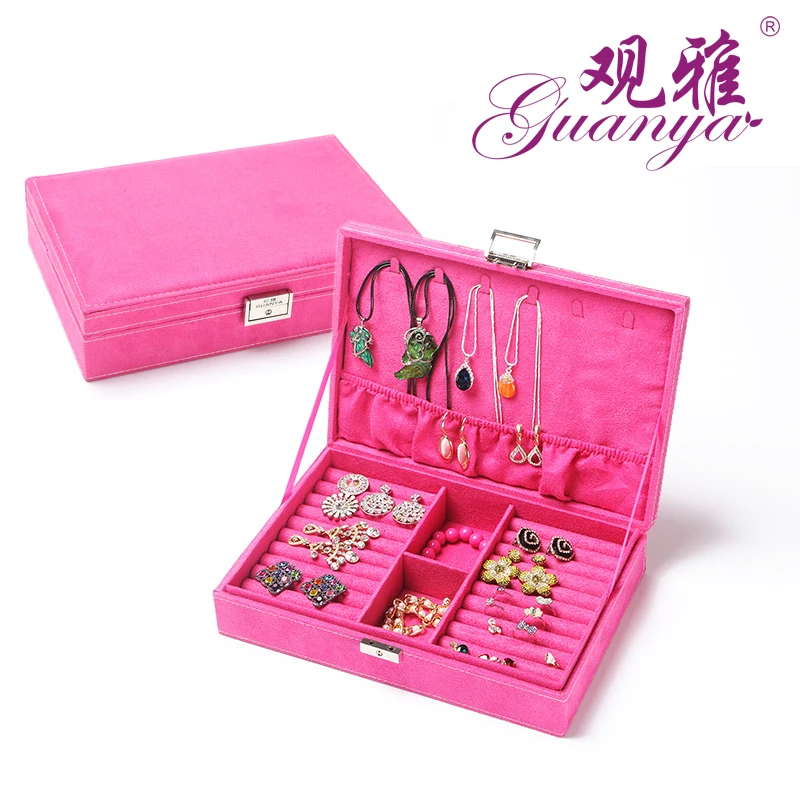 Cena Gorący bubel fabryka sprzedaży wysokiej jakości aksamitna biżuteria pudełka, pudełka na pierścionki, strata ze sprzedaży pudełko na biżuterię na prezent 2019 w nowym stylu festiwal prezent