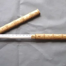 S0402 японский ниндзя прямой меч ж/бамбуковая оболочка ручка Блестящий край Хамон 39"