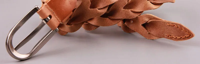 FAJARINA Ladies Fashion Design Pure Cow Skin Leather Belt Retro Styles Weave All-match Manual Cowhide Belts for Women N17FJ225 ladies belt