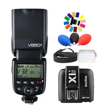 Godox V850II GN60 w/ Li-ion Battery 2.4G Wirless X System Speedlite Flash + X1T-N Trigger Transmitter for Nikon