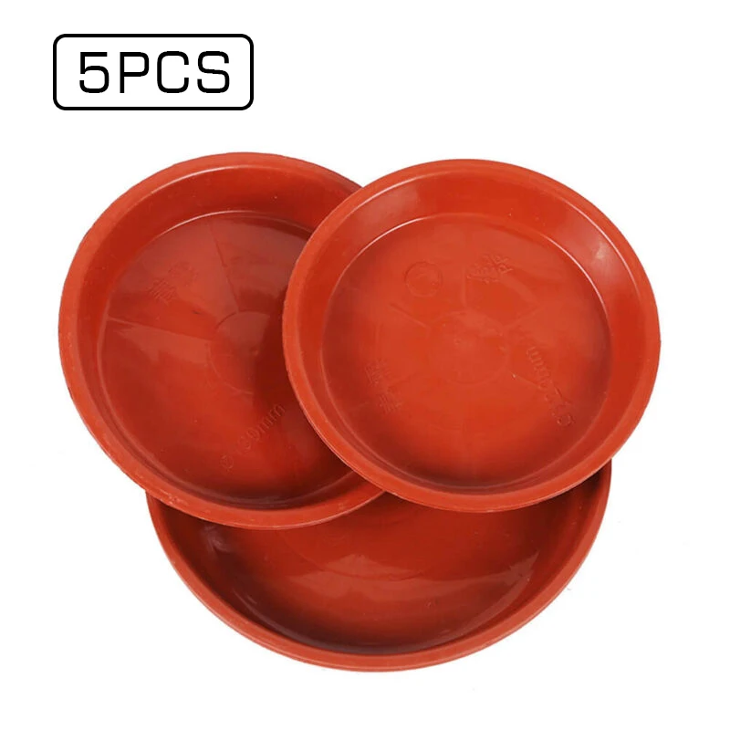 5x Base Plant Water Tray Pot Kit Plastic Saucers Planter Pots Round Multi Size Water Tray Base
